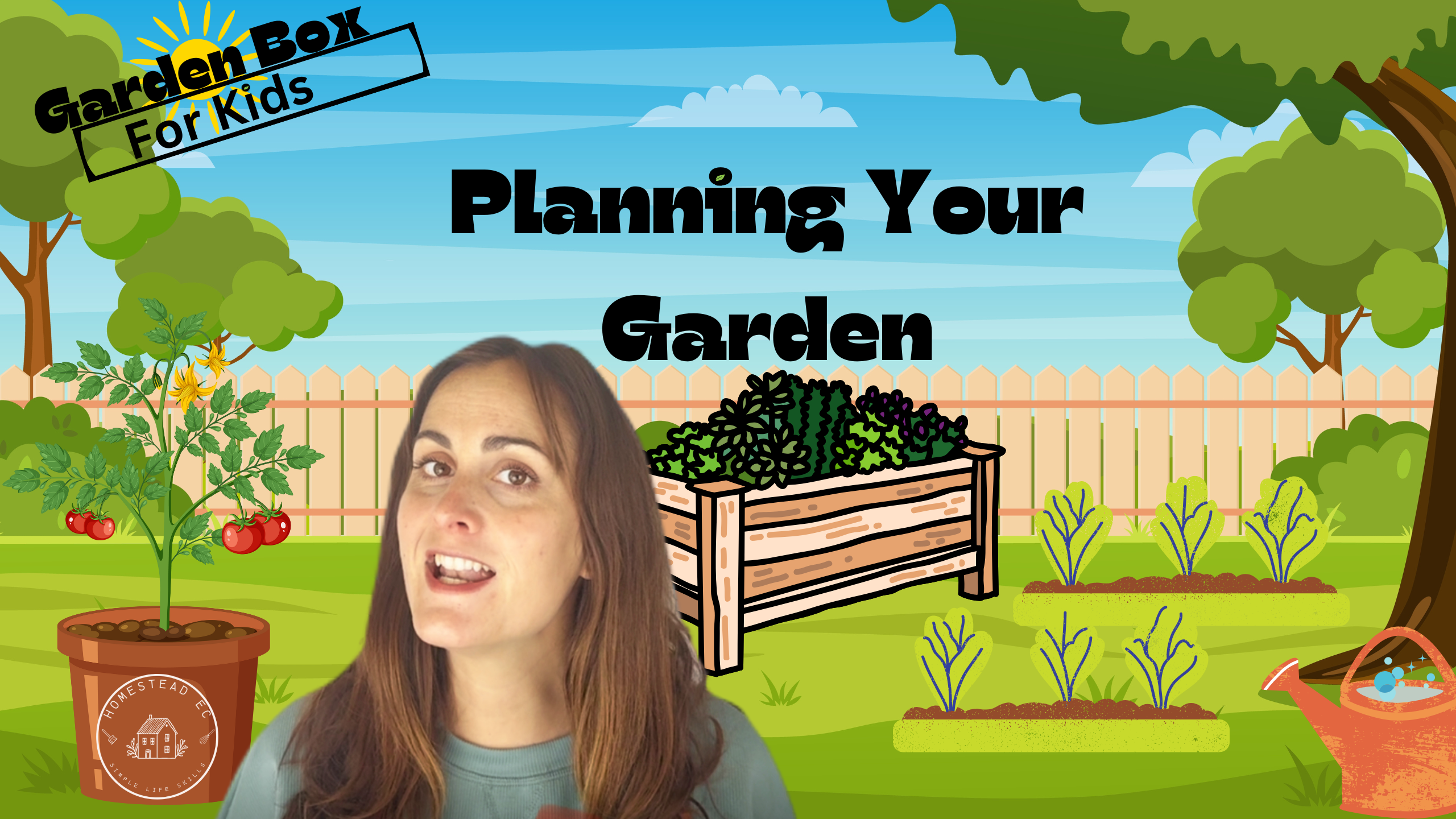 Load video: picture of a cartoon garden