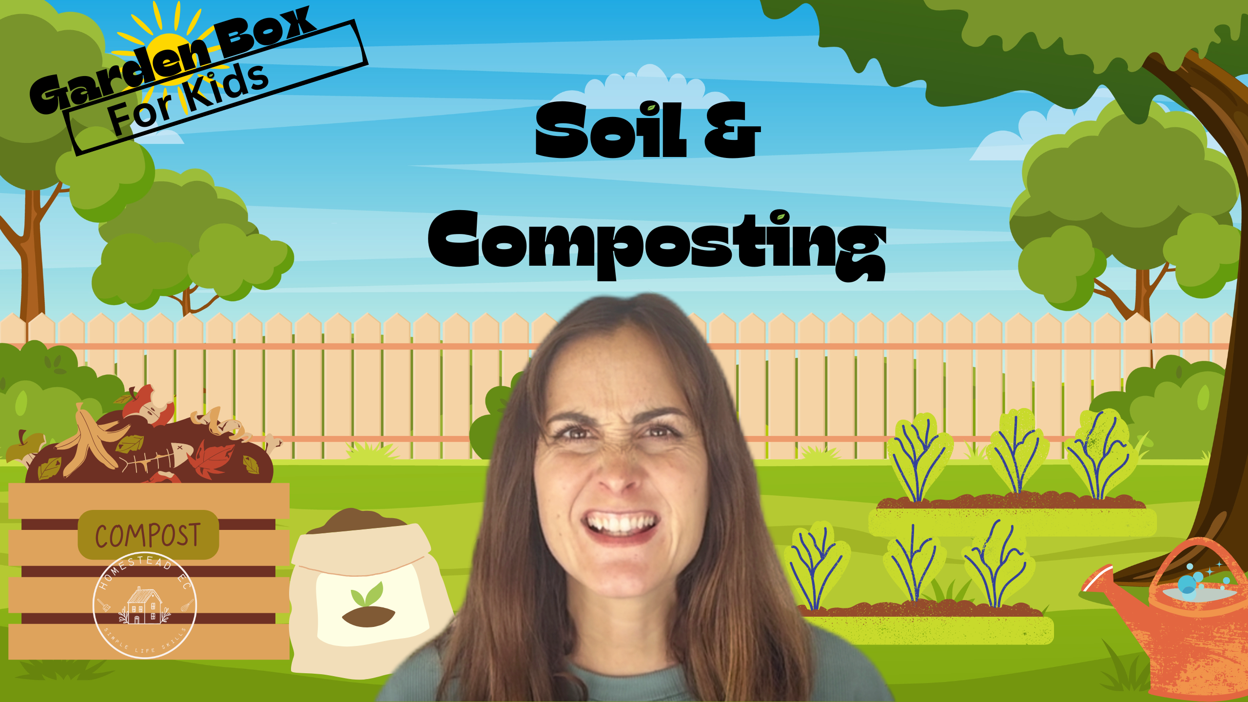 Load video: Soil &amp; Composting ThumbNail with an animated picture of compost