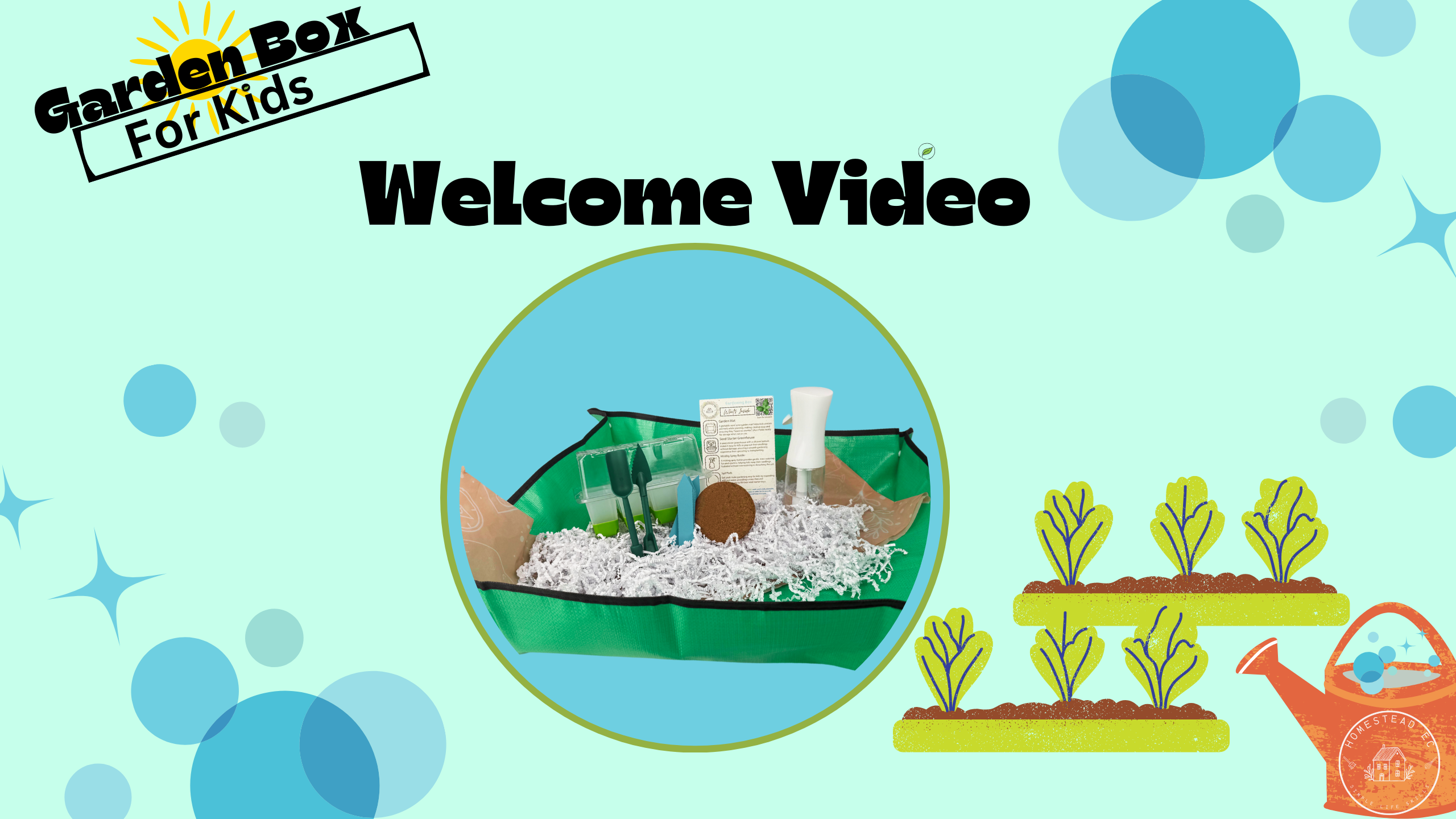 Load video: welcome to the garden box! Picture of what is included.