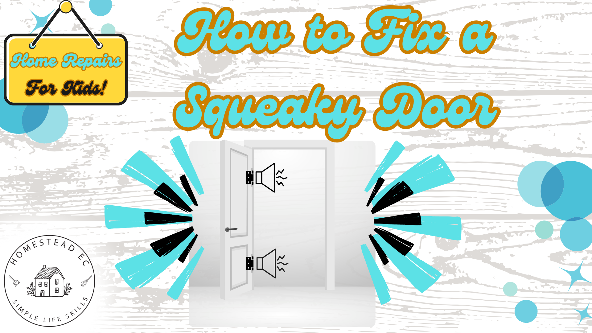 Load video: door with noise icon coming out of hinges